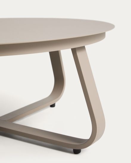 Уличный столик Tamaris из алюминия цвета таупе Ø80 см
