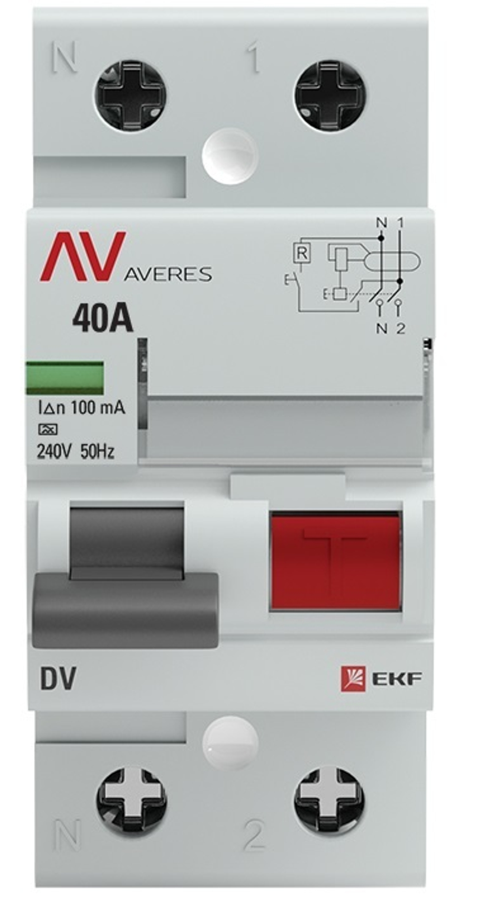 УЗО  EKF rccb-2-40-100-a-av