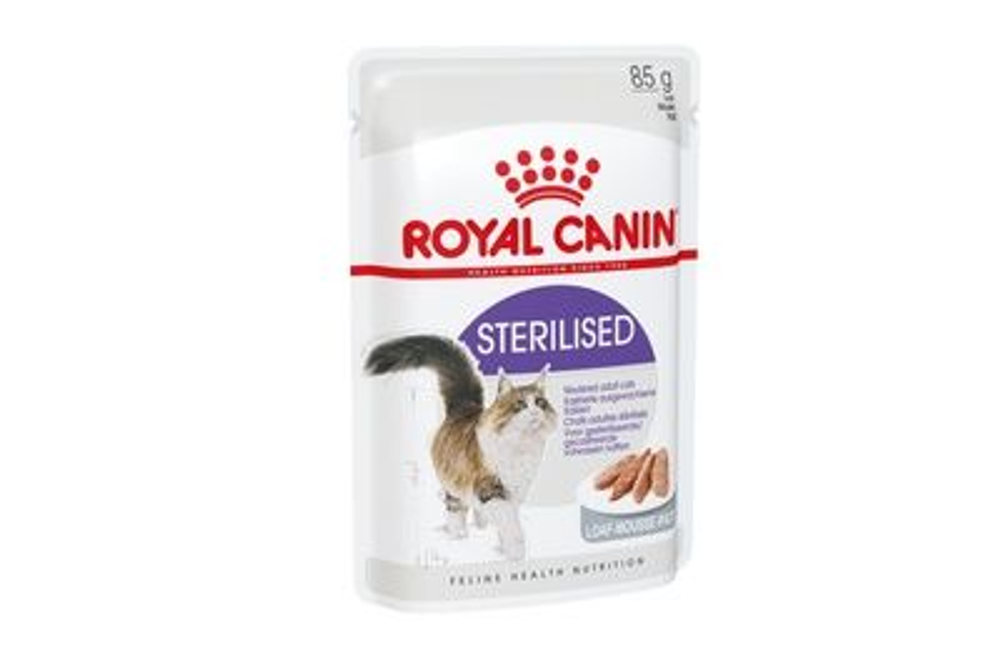 Корм влажный для стерилизованных кошек, 85г STERILISED, паштет