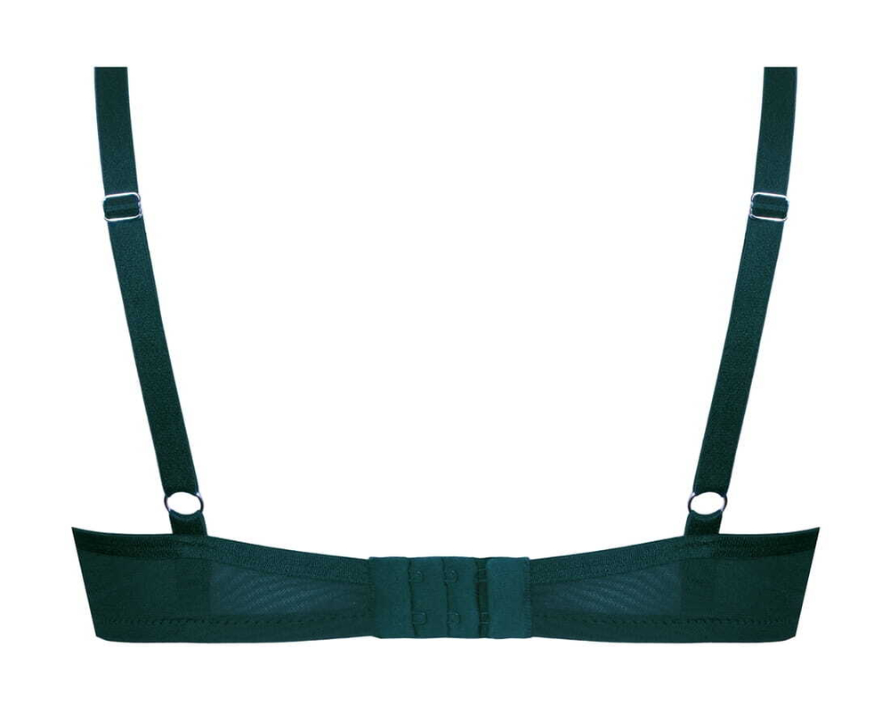 Бюстгальтер пуш-ап Emily с вышивкой (Размер: 80B) (Цвет: изумрудный)