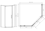 Душевой уголок Slim-N VSP-4SN100CLB, 1000*1000, черный, стекло прозрачное, , шт