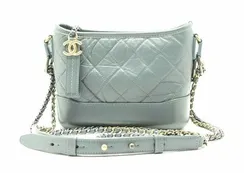Маленькая сумка-хобо Chanel Gabrielle бирюзовый