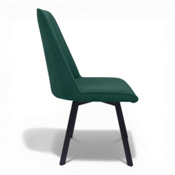 Стул поворотный "Софти 360" (арт. 325П), велюр Бренди В10 зеленый, ножки профильные черные