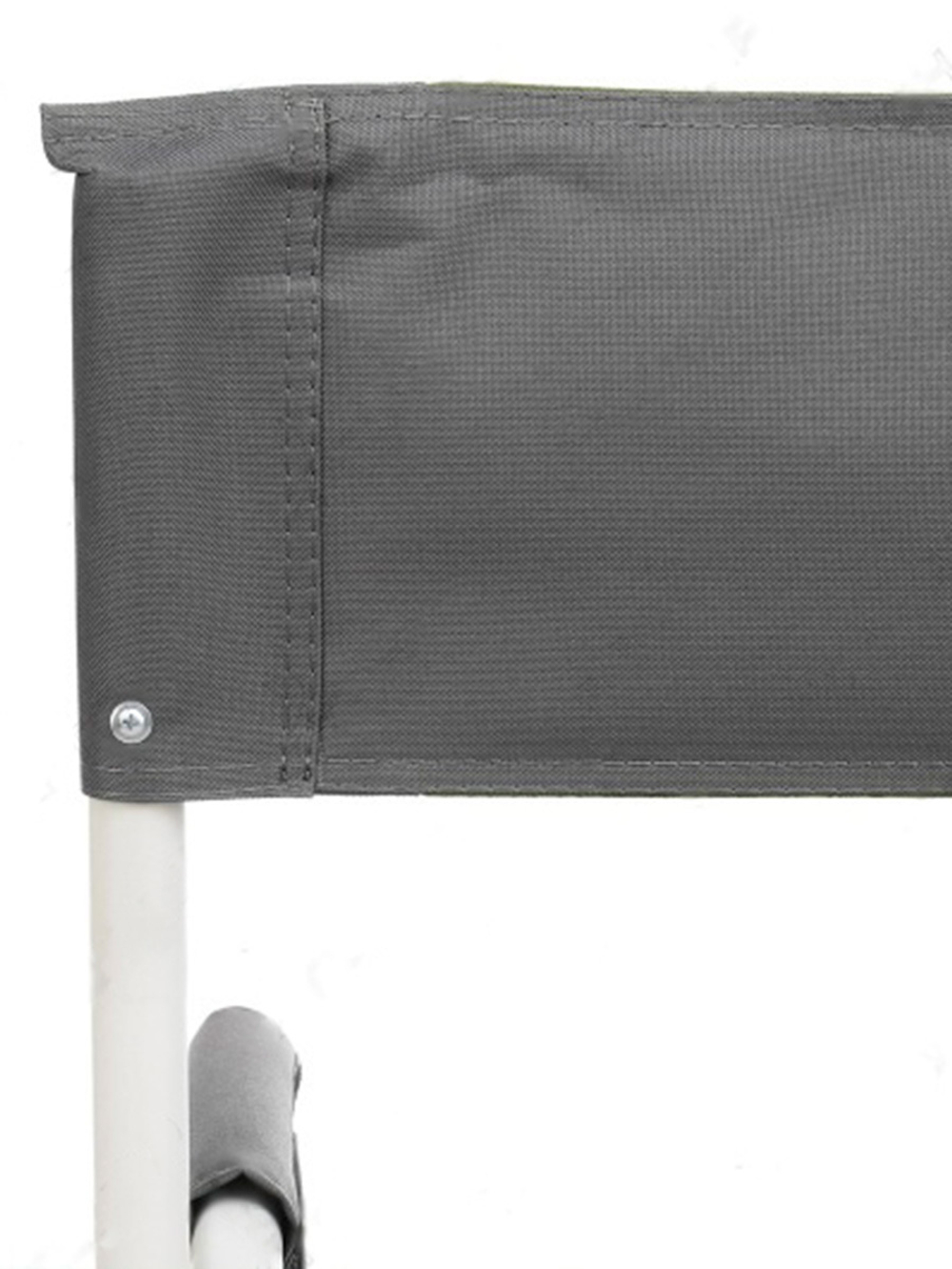 Кресло раскладное Nisus с откидывающим столиком.140кг, карман (алюм. д25) зеленый ромб/серый (N-DC-95200T-K-GG)