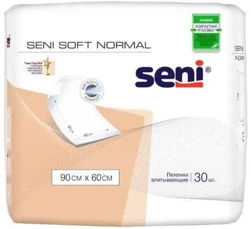 Seni Soft Normal пеленки гигиенические впитывающие, 90 × 60 см, 30 шт