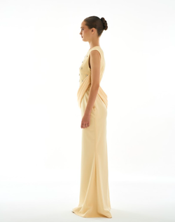 Платье Empressa (Импресса) в пол желтое