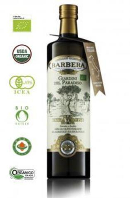 Оливковое масло BARBERA "Giardini del Paradiso" SICILIA I.G.P., ORGANIC, Extra Virgin 750 мл Италия