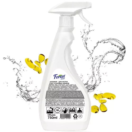 Средство для чистки плит и духовых шкафов Forest clean, Антижир 750 мл