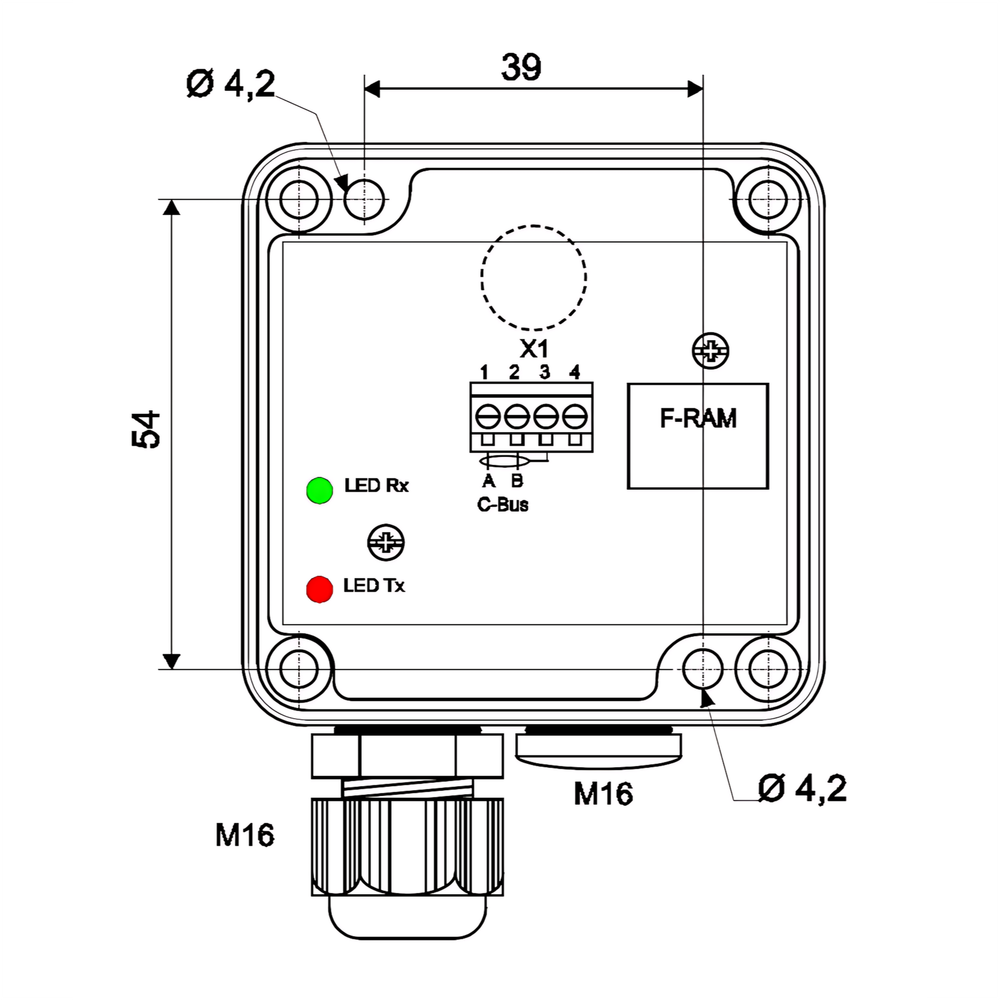 Датчик температуры и влажности канальный Menerga Duct sensor C-STHK-P HX (M 04 80 57)