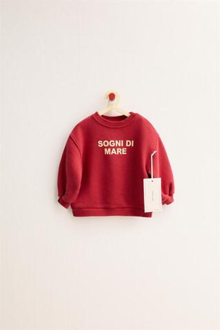 ZARA TIMELESS -ZARA TIMELESS - ТОЛСТОВКА С ТЕКСТОМ, КРАСНЫЙ