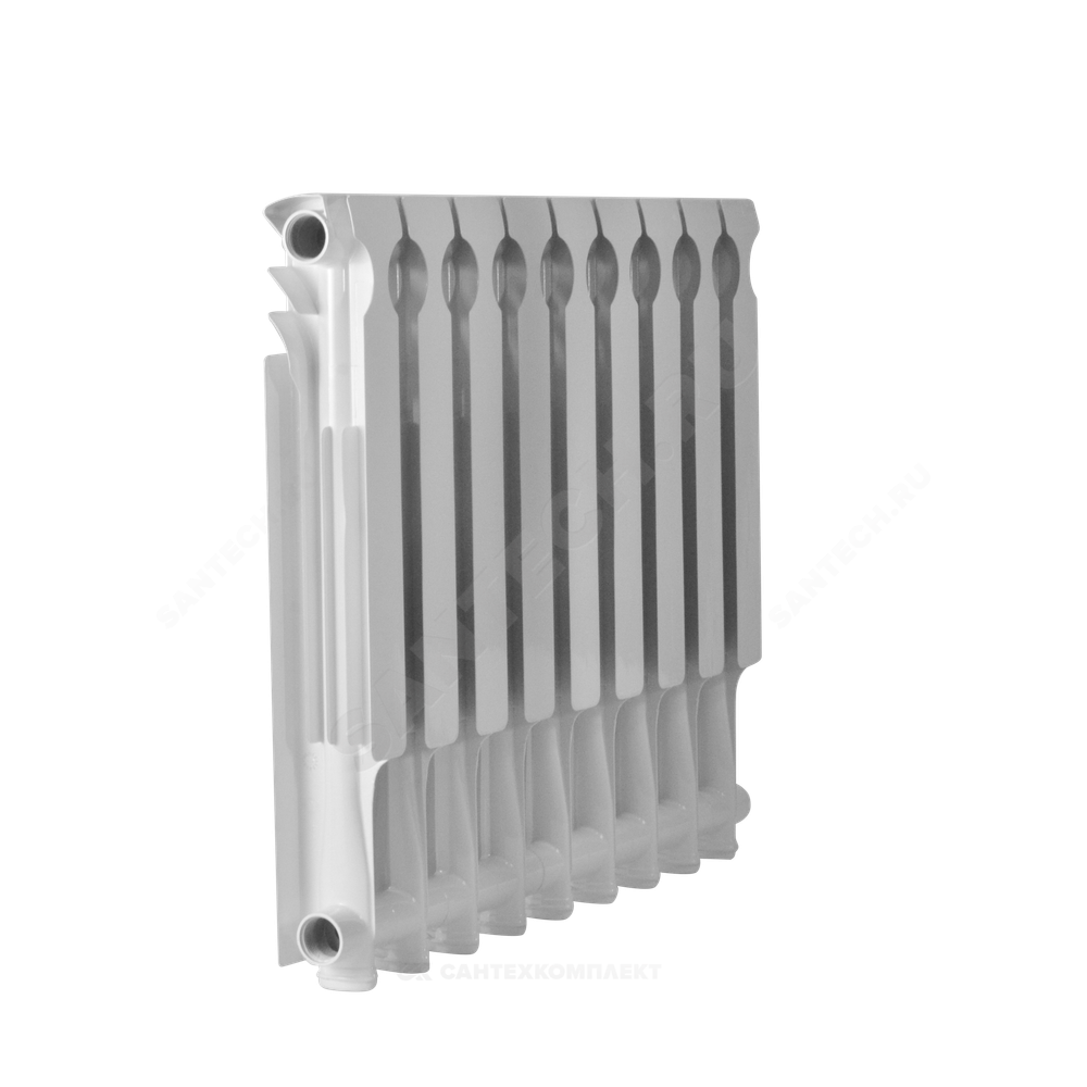 Радиатор алюминиевый Delta Plus 500 10 секций Qну=1340 Вт RAL 9016 (белый) Ogint