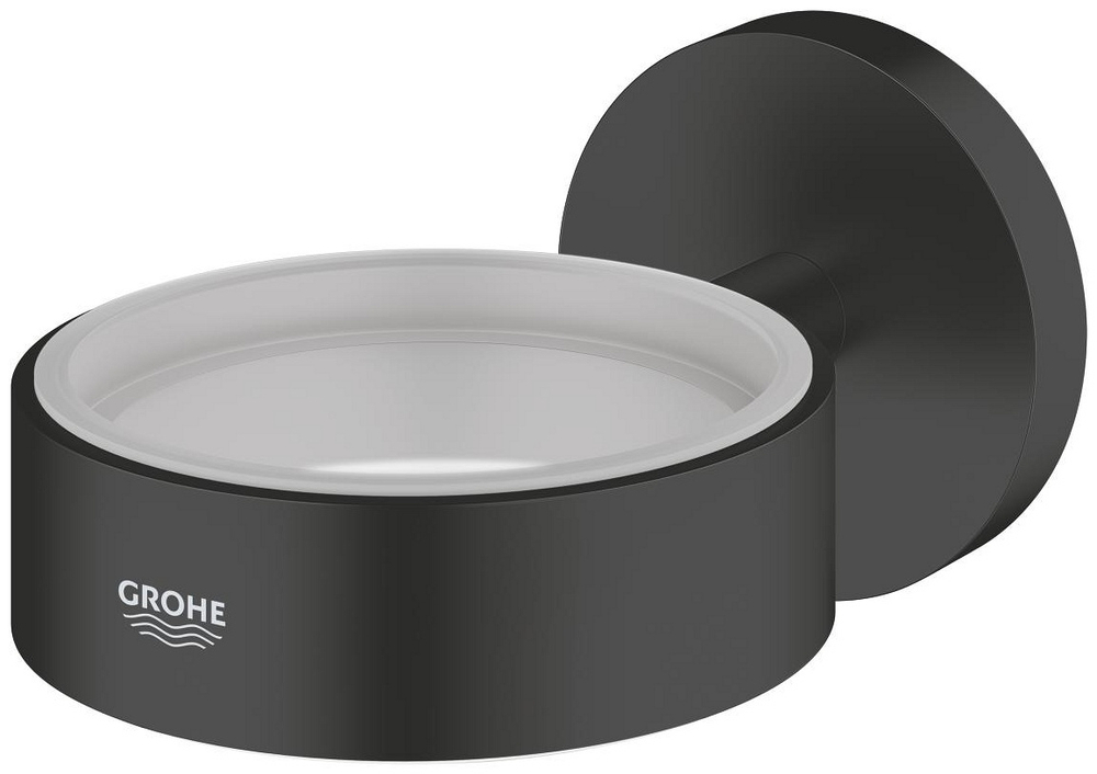 Держатель для стакана или мыльницы GROHE Essentials, матовый чёрный (1024662430)