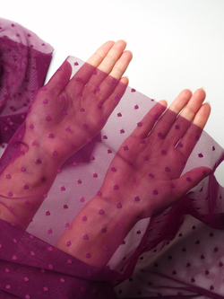 Сетка эластичная слива в горошек 5 мм метражом