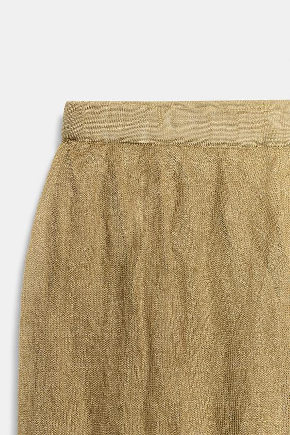 ZARA БРЮКИ-БОМБЕРЫ ИЗ ТОНКОГО ТРИКОТАЖА, ЗОЛОТИСТЫЙ