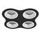 Комплект из светильников и рамки Lightstar Domino Round (214647+214606+214606+214606+214606) D64706060606