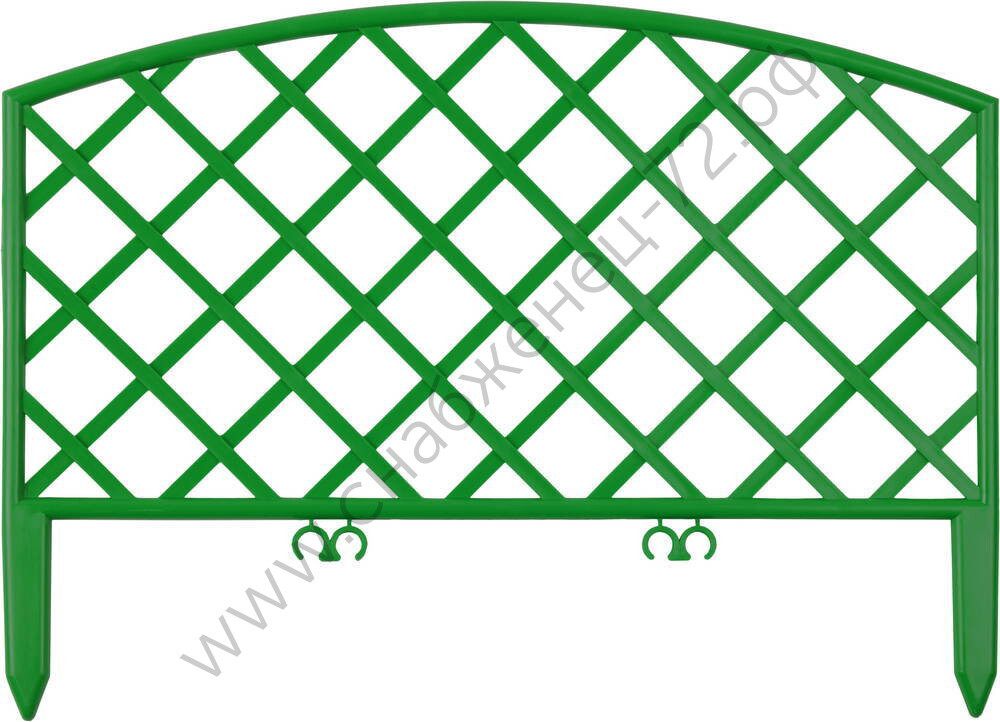 GRINDA Плетень, 24 х 320 см, зеленый, 7 секций, декоративный забор (422207-G)