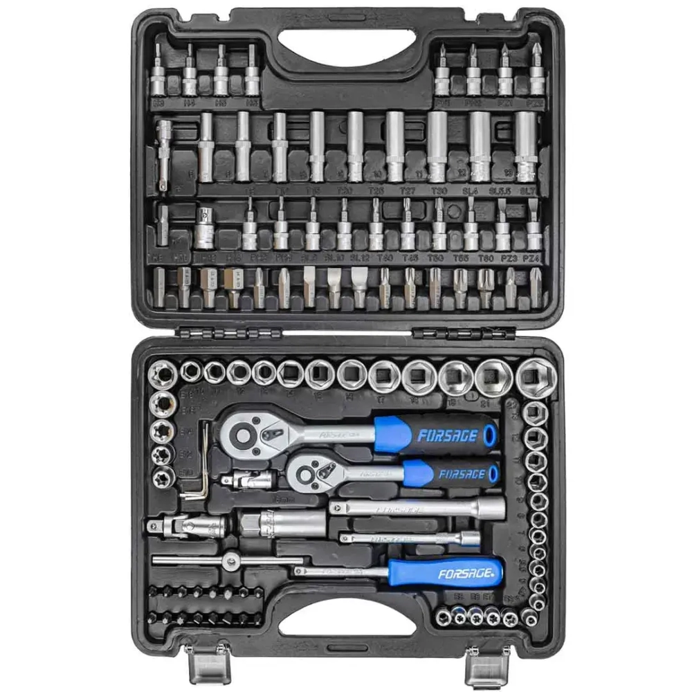 Набор инструментов 108 пр. 1/4''3/8''(6гр.)(4-22мм) Forsage F-41082-5DS-м
