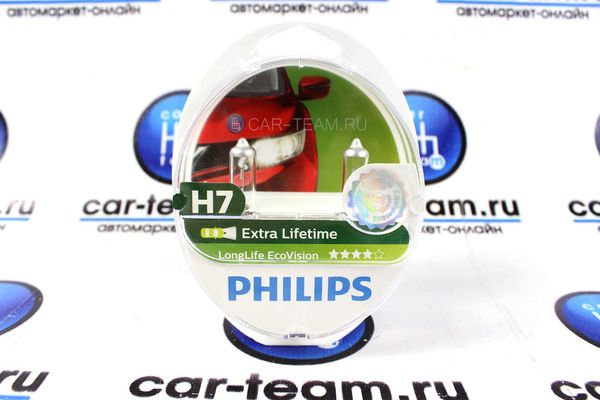 Автолампы "Philips" H7 55W-12V Ecovision Plus 12972LLECOS2