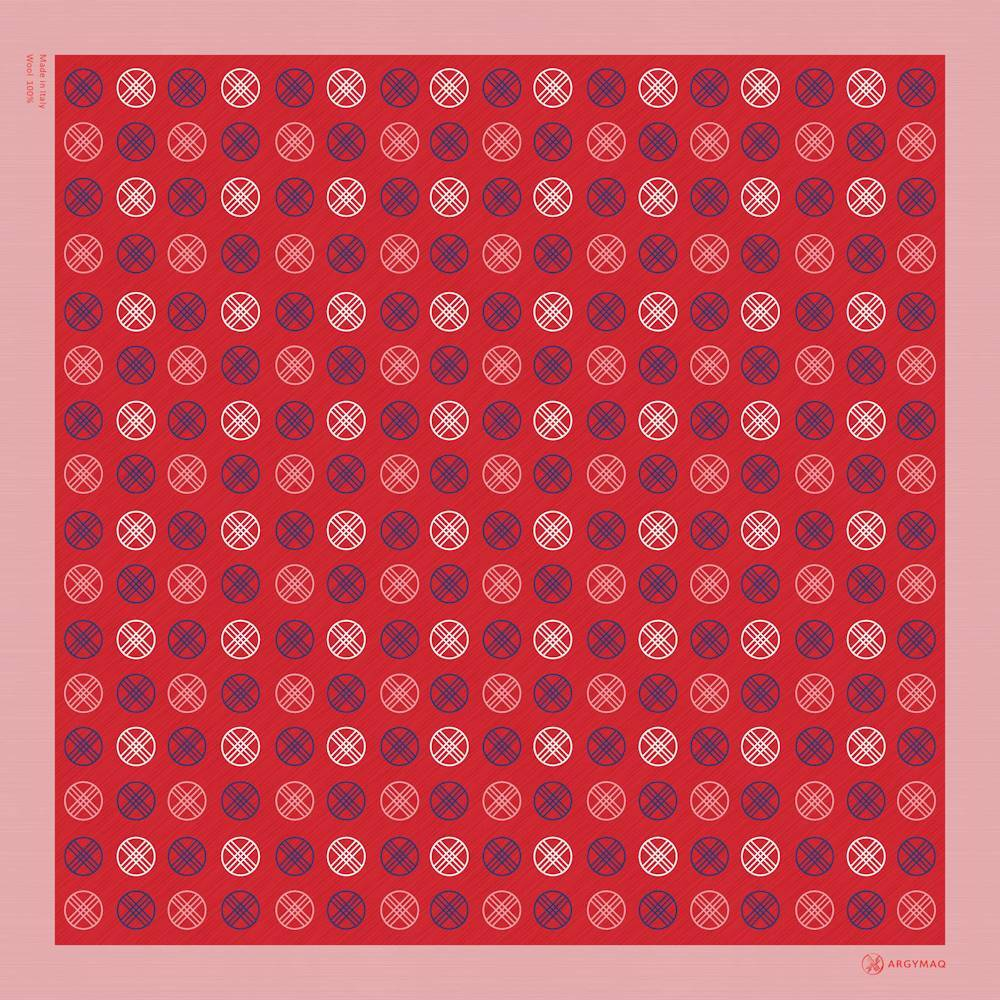Шерстяной платок SHANYRAQ RED 70×70