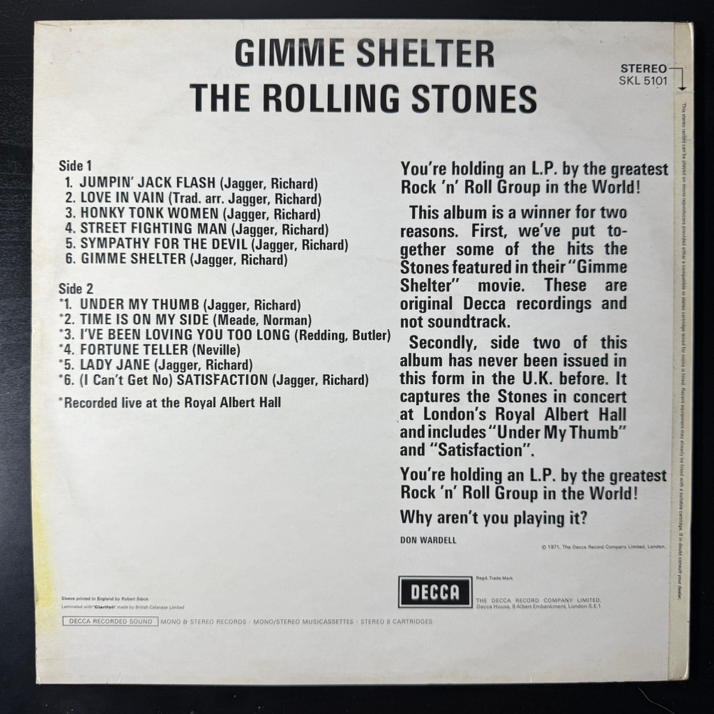 The Rolling Stones - Gimme Shelter (Англия 1971г.)