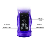 Виброротатор с пупырышками и стимуляцией клитора - 20,8 см. (Цвет: фиолетовый)