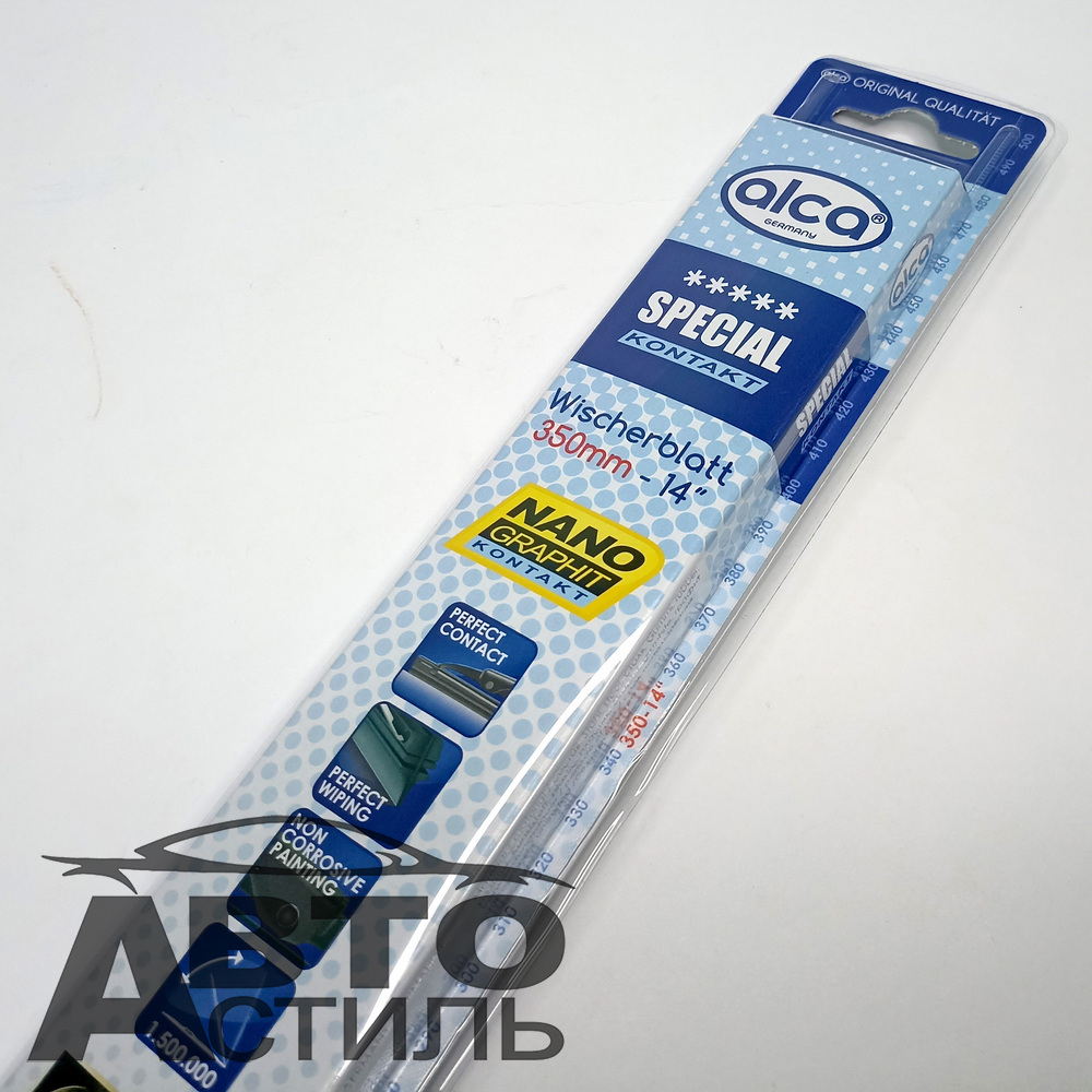 Щетка дворника 350мм  АЛКА Kontakt силикон/графит 150140