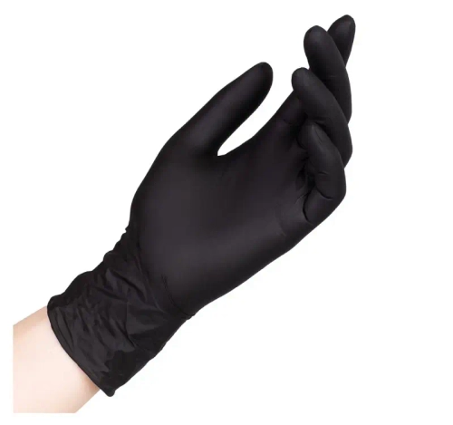 Перчатки нитриловые (Черные). L 100шт/упак