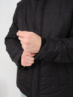 Куртка черная мужская зимняя с капюшоном мембрана