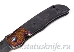 Нож CKF/Terzuola Eagle Rock S110V Timascus черный карбонфотография - 4