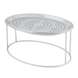 Подставка фуршетная стойка + блюдо дренаж 47,5*32 см h19 см овальная прут нерж. P.L. Proff Cuisine