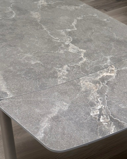 Стол RIVOLI 140 MATT LATTE STONE SOLID CERAMIC / TAUPE, ®DISAUR