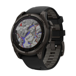 Смарт-часы Garmin Fenix 8 Solar 47мм Sapphire Carbon Gray DLC Titanium, черный ремешок, 010-02906-11