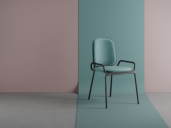 Стул ror, 2 frame, велюр, черный/зеленый