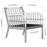 Кресло садовое - IKEA HOLMSTA, 73х62 см, коричневый, ХОЛЬМСТА ИКЕА