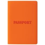 Обложка для паспорта STAFF, мягкий полиуретан, "ПАСПОРТ", рыжая, 237606