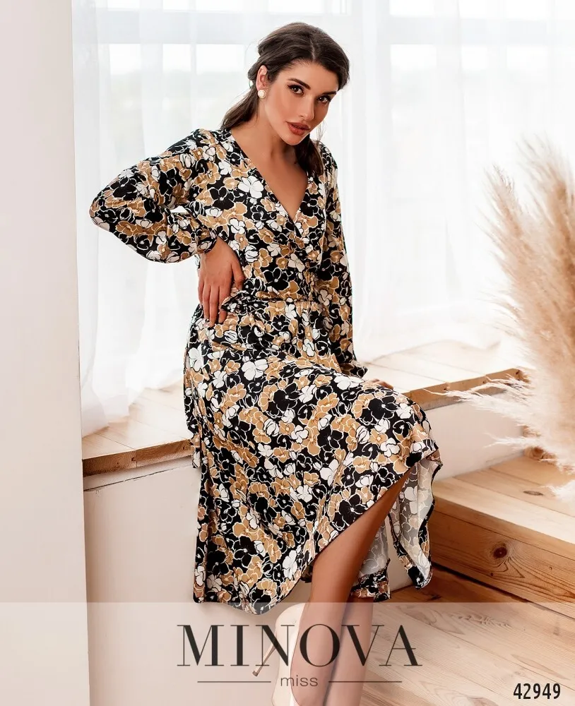 Платье 2033-1-бежевый Minova