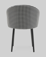 Стул Пасаденика велюр черный, спинка гусиная лапка