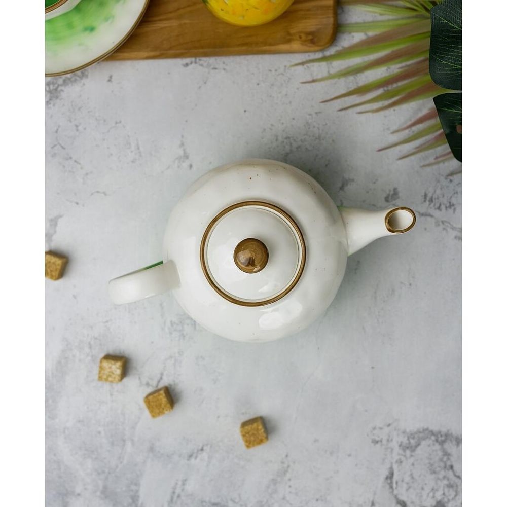 Чайник 600 мл h9 см зеленый фарфор "The Sun Eco" P.L. Proff Cuisine [1]