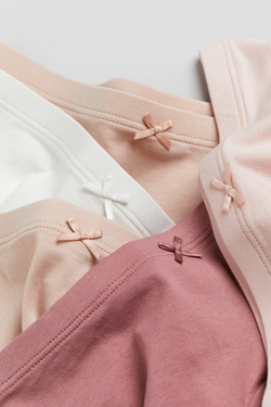 H&M Набор из десяти хлопковых трусиков, темно-розовый