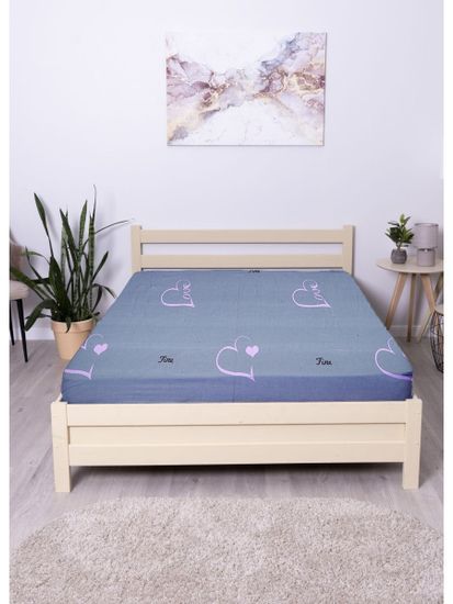 Простыня на резинке  Вероника,  90x200х30 см. , бязь  DOMTEKC