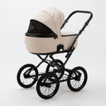 Универсальная детская коляска Adamex Porto Retro Deluxe (100% экокожа) P-SA7 (3в1)