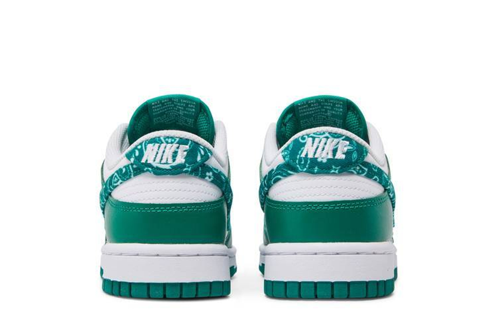 Кроссовки Nike Dunk Low Ess "Green Paisley" (Женская размерная сетка)
