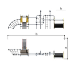 Детский спортивно-игровой комплекс с трубой серия "Сфера" Romana 057.45.00