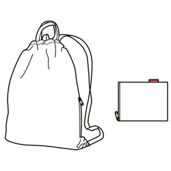 Рюкзак складной mini maxi sacpack leaves blue