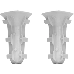 Угол внутренний для плинтуса ПВХ Aberhof 70мм, 7000 Белый матовый (2 шт)