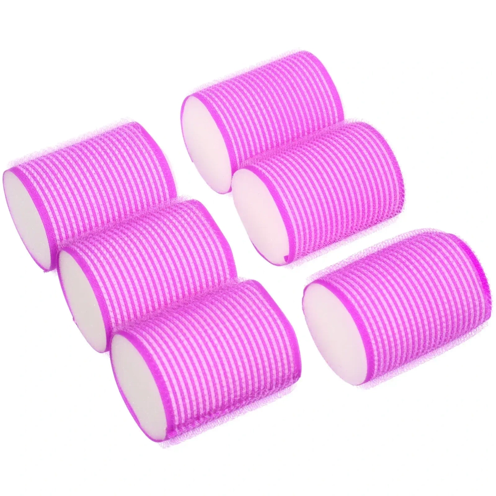 Бигуди-липучки с поролоном для сна мягкие 6шт «Безупречные Локоны», цвет фуксия, 6*4,8см