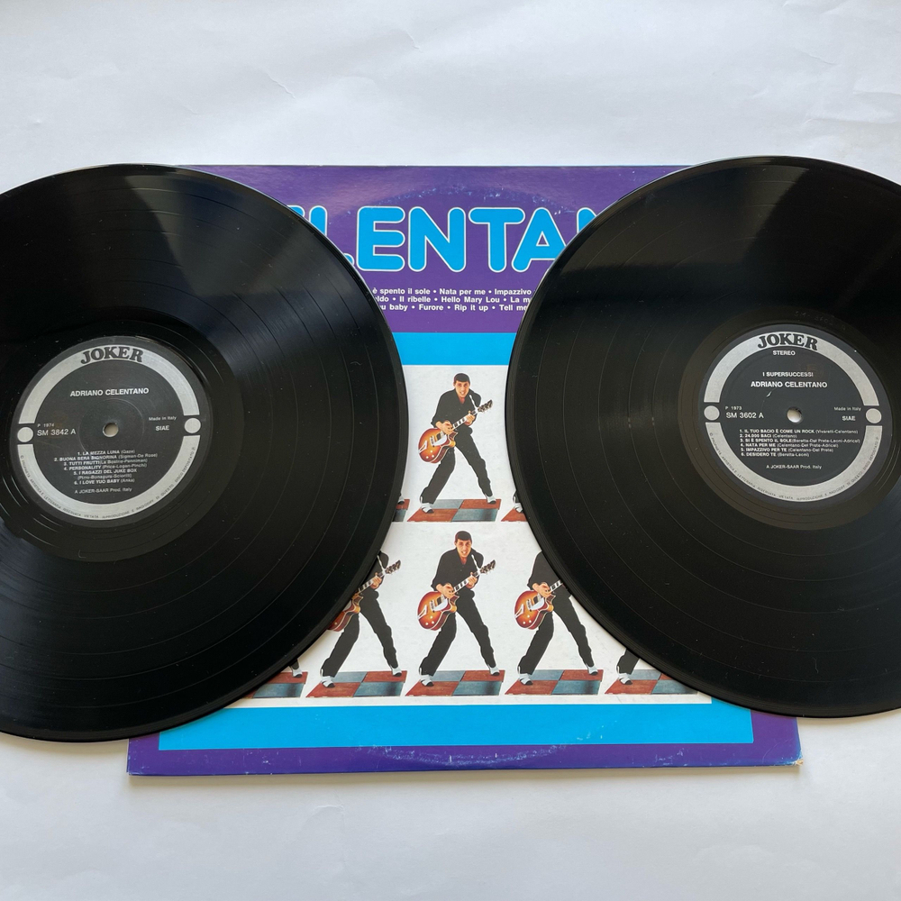 Винтажная виниловая пластинка LP Adriano Celentano Адриано Челентано, The Best Hits Of Adriano Celentano (Италия 1977)