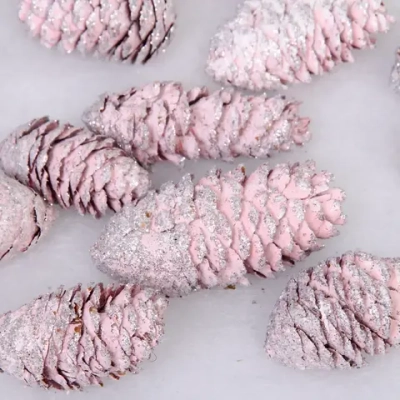 Композиция для декора «Сказочные шишки» 10*10*13 см (120 гр), розовый