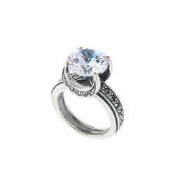 "Голубая Луна"кольцо в серебряном покрытии из коллекции "Леди" от Jenavi