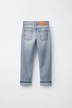 ZARA ДЖИНСЫ STRAIGHT, ГОЛУБОЙ